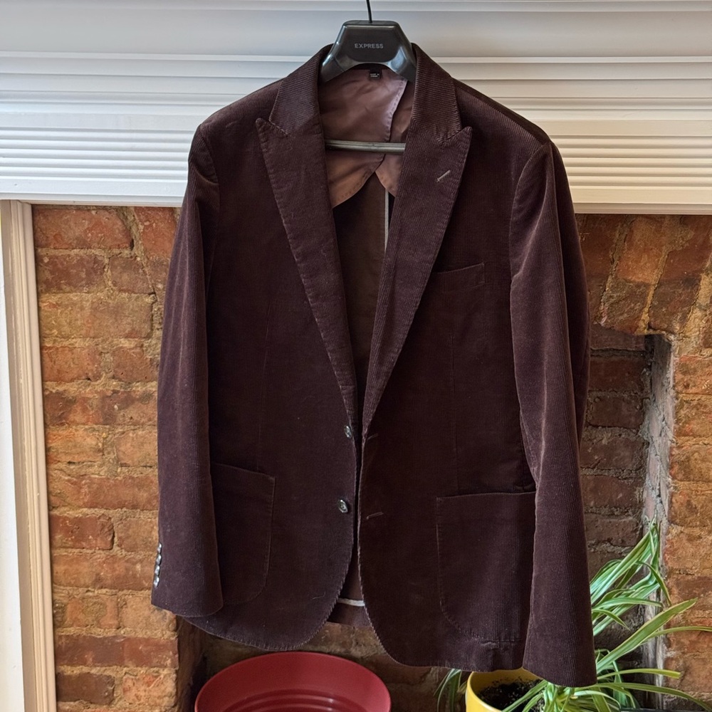 J. Crew Ludlow Espresso Corduroy 42R Suit Jacket